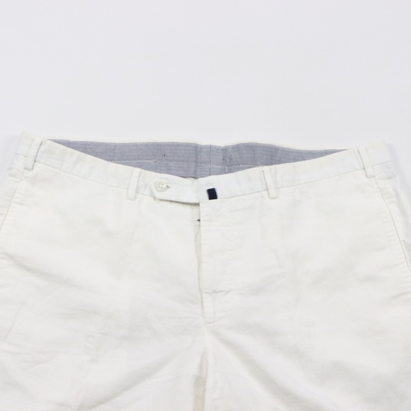 New Incotex Chinolino Linen Shorts White Size 42